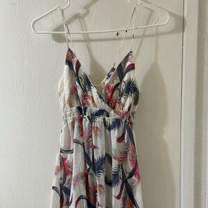 Quiksilver Tropical Print Spaghetti Strap Dress